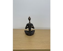 Furni24 Woonaccessoires, Yogavrouw, Brons