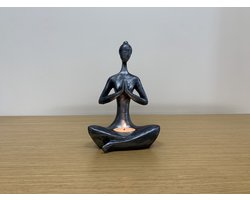 Furni24 Woonaccessoires, Yogavrouw, Grijs