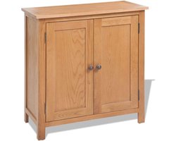 Furnibella - Eikenhouten Dressoir Massief Bruin Dressoirs Wandkast Kastje Opbergkast