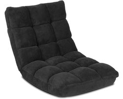 FURNIBELLA -Multifunctionele Luie Sofa – Ergonomische Ligstoel met Zachte Tatami Vloerkussens (zwart)