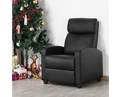FURNIBELLA - Relaxstoel, televisiestoel, relaxstoel, ligstoel met ligfunctie, beklede stoel, kunstleer, verstelbaar, enkele ligstoel, woonkamer, slaapkamer, thuisbioscoop