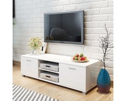 Furnibella - Tv-Meubel Hoogglans Wit Tv-Kast Media Meubel Meubels Kast Kasten Kastje