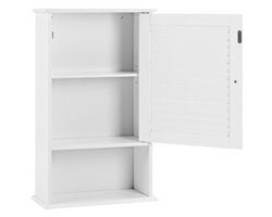 FURNIBELLA-Witte hangende badkamerkast – Wandkast met verstelbare plank