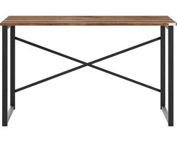 FurniChic, computertafel, bureau computertafel, laptop en PC tafel, studie bureau, industrieel ontwerp, voor thuiskantoor, eenvoudige montage, OAK(sacramento EIK)- 120x60x73 cm(lxbxh)