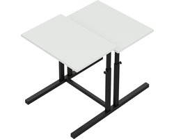 FurniChic, verstelbare moeder- en kind 2-delige tafelset, in hoogte verstelbare tafel, bijzettafel, speeltafel, bureau voor hem en haar, multifunctioneel-Sacramento OAK, 80 x 60 x 43-73 cm (l x b x h)