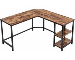 Furnihaus - Computer tafel - Hoek Bureau - Idustrieel - Vintage - Hout - Metaal - 138x138x75cm