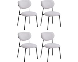 Furnihaus - Eetkamerstoelen set van 4 - Amalia - Beige - Stof