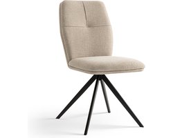 Furnihaus - Eetkamerstoelen set van 4 - Emma - Beige - Stof