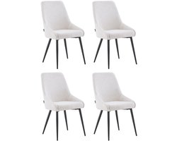 Furnihaus - Eetkamerstoelen set van 4 - Oscar - Beige - Boucle