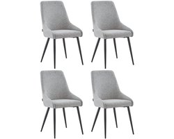 Furnihaus - Eetkamerstoelen set van 4 - Oscar - Taupe - Stof