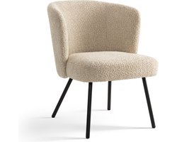 Furnihaus - Fauteuil - Cindy - Beige - Boucle - Stof