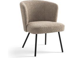 Furnihaus - Fauteuil - Cindy - Taupe - Boucle - Stof