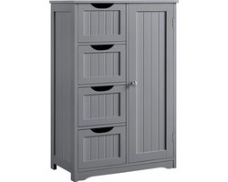 Furnihaus Furnihaus - Kast met 4 lades en deur - MDF - Grijs