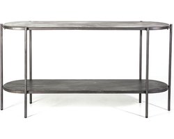 Furnilux - Bijzettafel Burly - Industrieel - Ovaal - Metaal - 150 x 44 x 80 cm