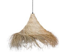 Furnilux Hanglamp BAYU - Boho Plafondlamp van Natuurlijk Raffia - Ø 110 cm - Handgemaakt en Geschikt voor Horeca