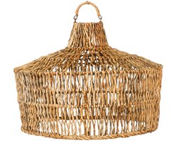 Furnilux - Hanglamp van Bananenvezel – Handgemaakt, Duurzaam & Sfeervol - Top: 8cm - Buik is 50cm - Bodem is 45cm - Hoogte is 35cm - hanger is 5cm