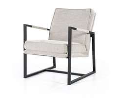 Furnilux Isaac Fauteuil - Relaxstoel met armleuning - Beige - Lounge stoel