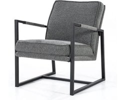 Furnilux Isaac Fauteuil - Relaxstoel met armleuning - Grijs - Lounge stoel