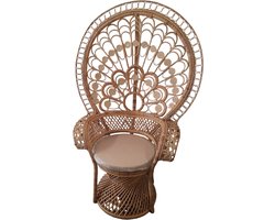 Furnilux Peacock stoel - Rotan - 110 x 55 x 160 cm - Natuurlijke kleur