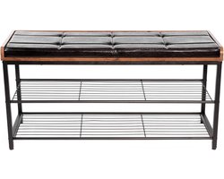 Furnilux - Schoenenbank Sven - Bruin - Zwart