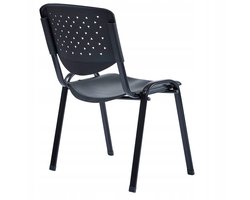 Furnitex K23-FX - Vergaderstoel - Zwart - Stapelbaar - Metalen frame