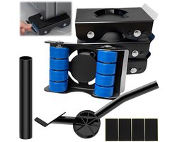 Furniture Transport Rollers - Meubelwielen - Verhuiswielen voor Zware Meubels - 4 Wielen + 1 Hefboon