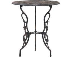 Furnitureland Verona Aluminium Bistro Balkonset 3-Delig – Balkon Tafel met 2 Stoelen – Gietaluminium Tuinset Weerbestendig – Bistroset Balkon Tuin Terras