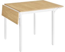 Furnstar Eettafel- Inklapbare Keukentafel voor 2-4 Personen - voor Kleine Ruimtes - Natuurlijk Eiken-Wolkenwit