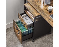 FurnStar Nachtkastje - Commode - Met slot - 44x42x69cm - Bruin