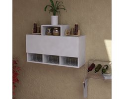 Furny Home Wandkast | 18mm Dik | 90x61x29cm | Wit