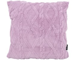 Furry Cross Lila Kussenhoes | 45 x 45 cm | Polyester