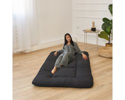 Futon Matras - Tatami Mat - Japans Vloermatras - Draagbaar en Oprolbaar Futon Matras -Comfortabele Slaapmatras - Futon Bed - Japanse Futon - Eenpersoons Futon Matras 100x200