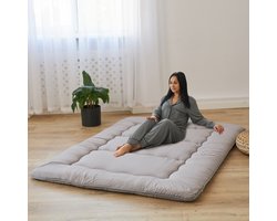 Futon Matras - Tatami Mat - Japans Vloermatras - Draagbaar en Oprolbaar Futon Matras -Comfortabele Slaapmatras - Futon Bed - Japanse Futon - Tweepersoons Futon Matras 140x200