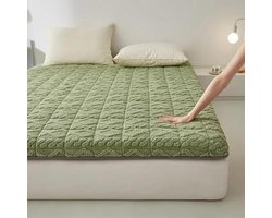 Futon Matras - Topper Logeerbed - Comfortabel Slapen - Dubbele Warmte Fleece - 9 cm dik - Grijs