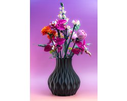 Future Vaas Zwart - Met bloemen houder voor Botanical sets - Maerc Design