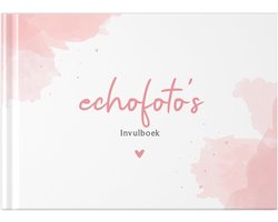 Fyllbooks - Mijn Echo Boekje - Fotoboekje, Echo Bewaarmap - Invulboek voor Echofoto's - Watercolour Roze