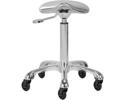 Gabbiano Kapperskruk Fine Silver – Zadelkruk – In Hoogte Verstelbaar – 54-74 cm – Luxe Eco Leder – Zilver