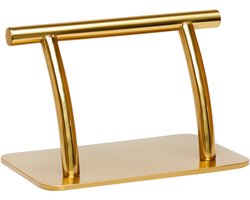 Gabbiano Voetsteun Kapper - Verzwaarde Voet RVS Goud - Kappersstoel Voetsteun - Salon Voetsteun - 30 x 19 x 19 cm