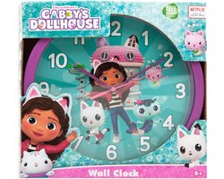 gabby's dollhouse klok - gabby's poppenhuis - wandklok - 24cm