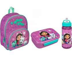Gabby's Dollhouse schoolset; rugzak en lunchset