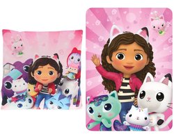 Gabby's Dollhouse slaapkamerset; kussen en fleece deken