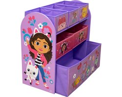 Gabby's Poppenhuis Opbergkast - Speelgoed Opbergbank - Kinderkast met Opbergbakken - Opbergsysteem voor Kinderen - 62,5 x 29,5 x 60 cm