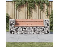 Gabionen Bank - Stenen Bank Tuin - Tuin Decoratie - Massief Douglas Hout - 184 x 71 x 65.5 cm