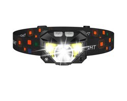 Gadgetplace Hoofdlamp LED Oplaadbaar - 1200 Lumen - 300 Meter zicht - Met Bewegingssensor - IPX4 Waterdicht - Hoofdlampje - Breedstraler 230°