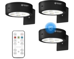 Gadgetplace Schilderijverlichting met Afstandsbediening - 3 Stuks - Dimbaar - Draadloze Wandlamp - Schilderijlamp Oplaadbaar - Spiegellamp