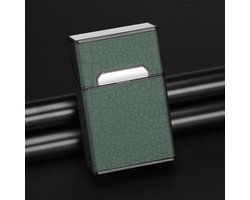 Gadgetpoint - Sigarettenhouder - Opbergbox - Sigarettendoosje - Sigaretten opberg doos - Plastic Metaal Kunststof - Slangen - Donkergroen