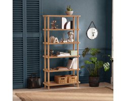 Gala Boekenplank | 100% MELAMINE | Atlantisch grenen - Emob - Stellingkast woonruimte - Bruin - Melamine; Spaanplaat