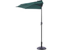 GALATI - Halfronde parasol - Groen - 270 cm - Polyester