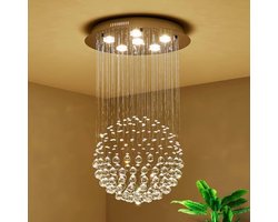 Galaxy Glow Kroonluchter - Moderne Chique Kristallen Hanglamp - Verstelbare Ketting - 45 cm - GU10 Gloeilampen - Voor Woonkamer en Eetkamer