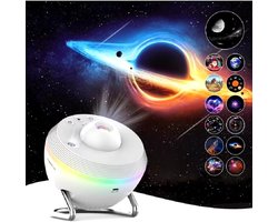 Galaxy Projector - 13 in 1 Planetarium Star Projector - Zonnestelsel Projector voor Kinderkamer Plafonddecoratie - Realistische Sterrenhemel Nachtlamp met Timer, Dynamische Meteoor, RGB Lichteffecten - Wit